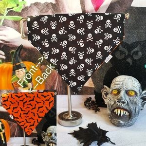 š¶ 3 for $15 * Halloween Skull & Crow Reversible Dog Bandana
